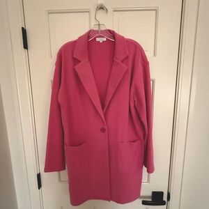 Soft Pink Relaxed Fit Jacket Sz L, Jade Melody Tam